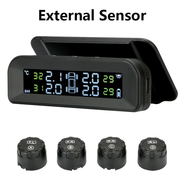 TPMS Car Tire Pressure Alarm Monitor System Real-time Display