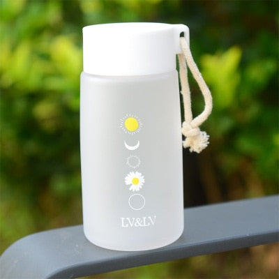 Small Daisy Transparent Plastic Water Bottles