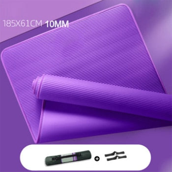 10MM Yoga Mat NRB Non-slip Mats For Fitness Extra Thick Pilates Gym Exercise Pads Carpet Mat