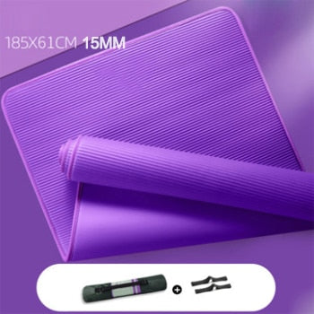 10MM Yoga Mat NRB Non-slip Mats For Fitness Extra Thick Pilates Gym Exercise Pads Carpet Mat