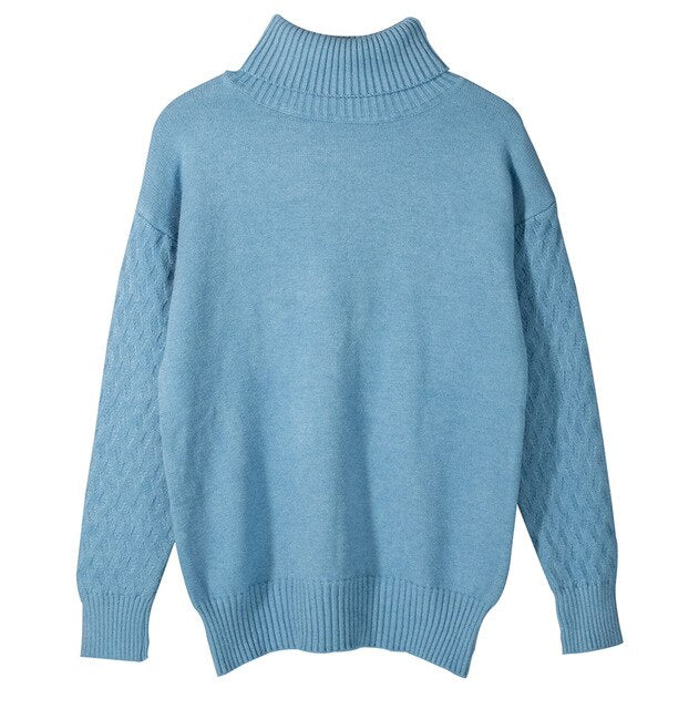 Turtleneck Sweater Pullovers Long Pants Warm Tracksuit