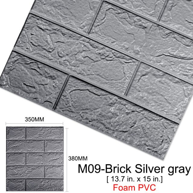 Self-Adhesive 3D Wall Sticker Brick Marble