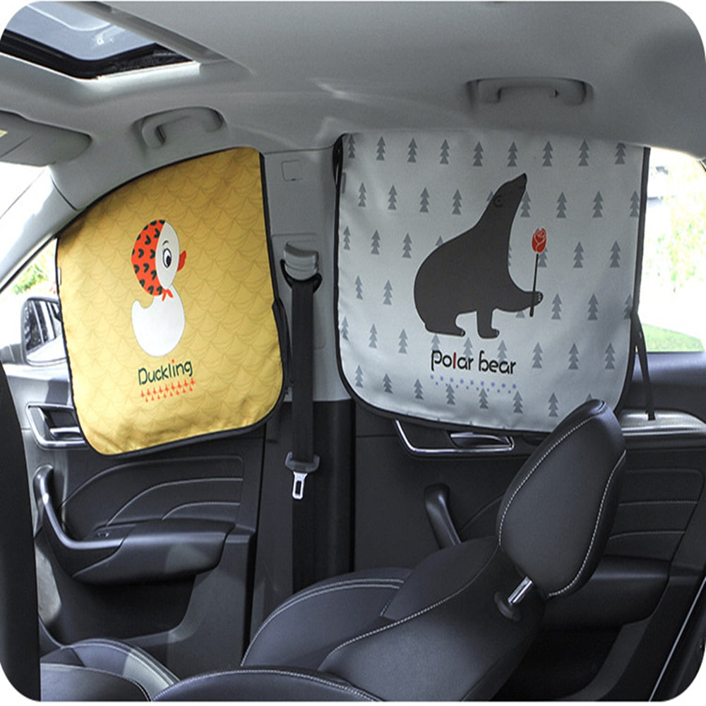 Magnetic Curtain In The Car Window Sunshade Cover