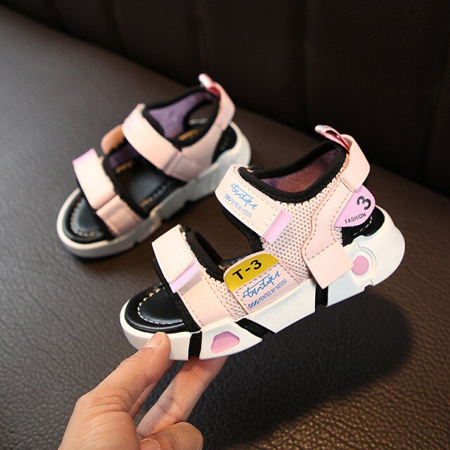 Kids Sandals Summer Children Sport Pu Leather Sandals