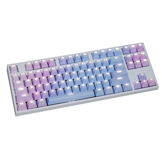 Keycaps Transparent Lettering Keys Double Shot Injection Backli KeyCaps
