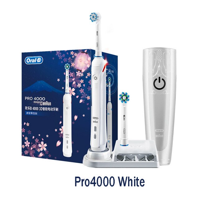 Pro 4000 Electric Rechargeable Toothbrush Ultrasonic 3D Smart Teeth Whitening Brush