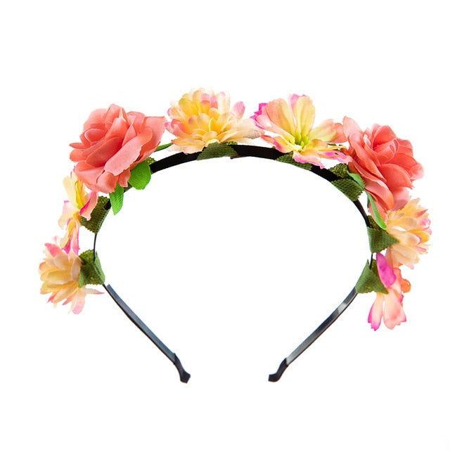 Baby Girls Crown Flower Wreath Hairband Kids Bridal