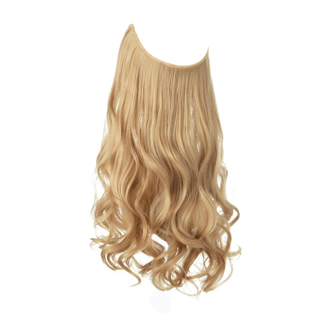 No Clip Wave Halo Hair Extensions Ombre