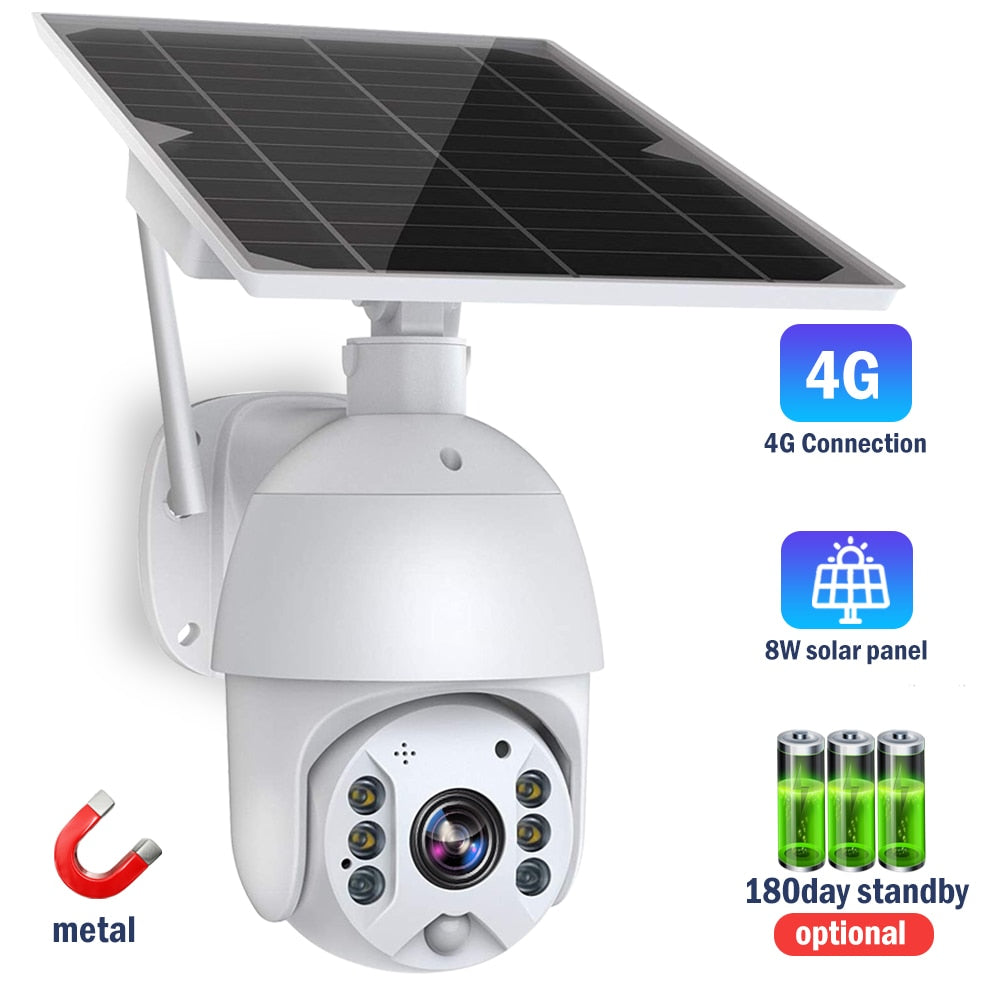 Camera WIFI 8W Solar Panel Rechargeable Battery