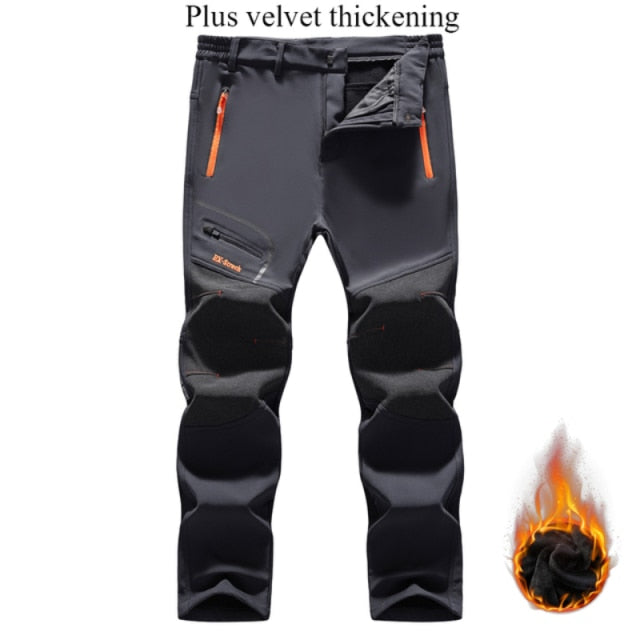 Men's Waterproof Pants Autumn Winter Outdoor Cargo Pants