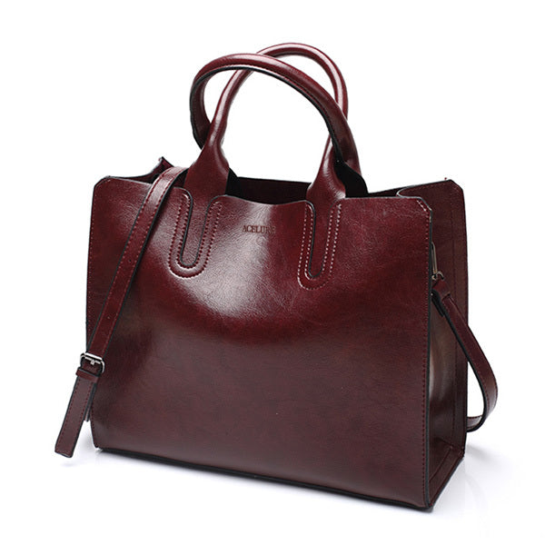 Leather Handbags Big Women Bag High Quality