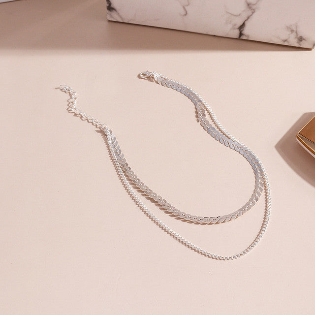 Necklace Twist Gold Silver