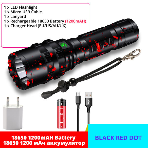High Bright Power LED Flashlight Torch