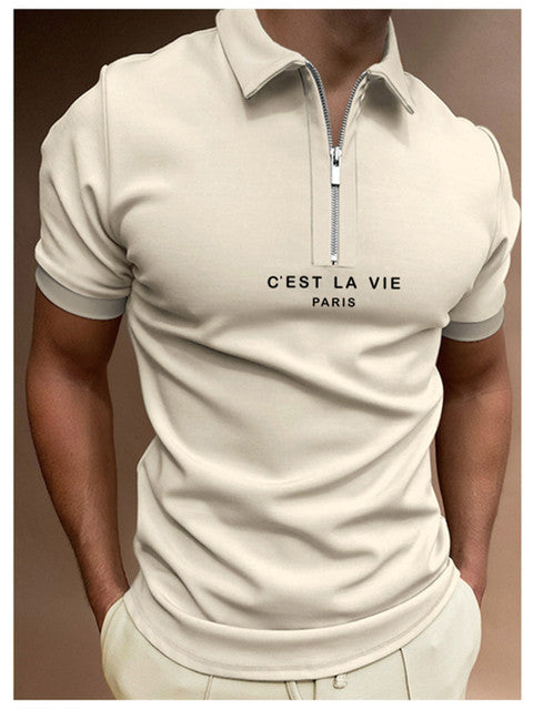 High Quality Men Polo Shirts High Street Print Casual