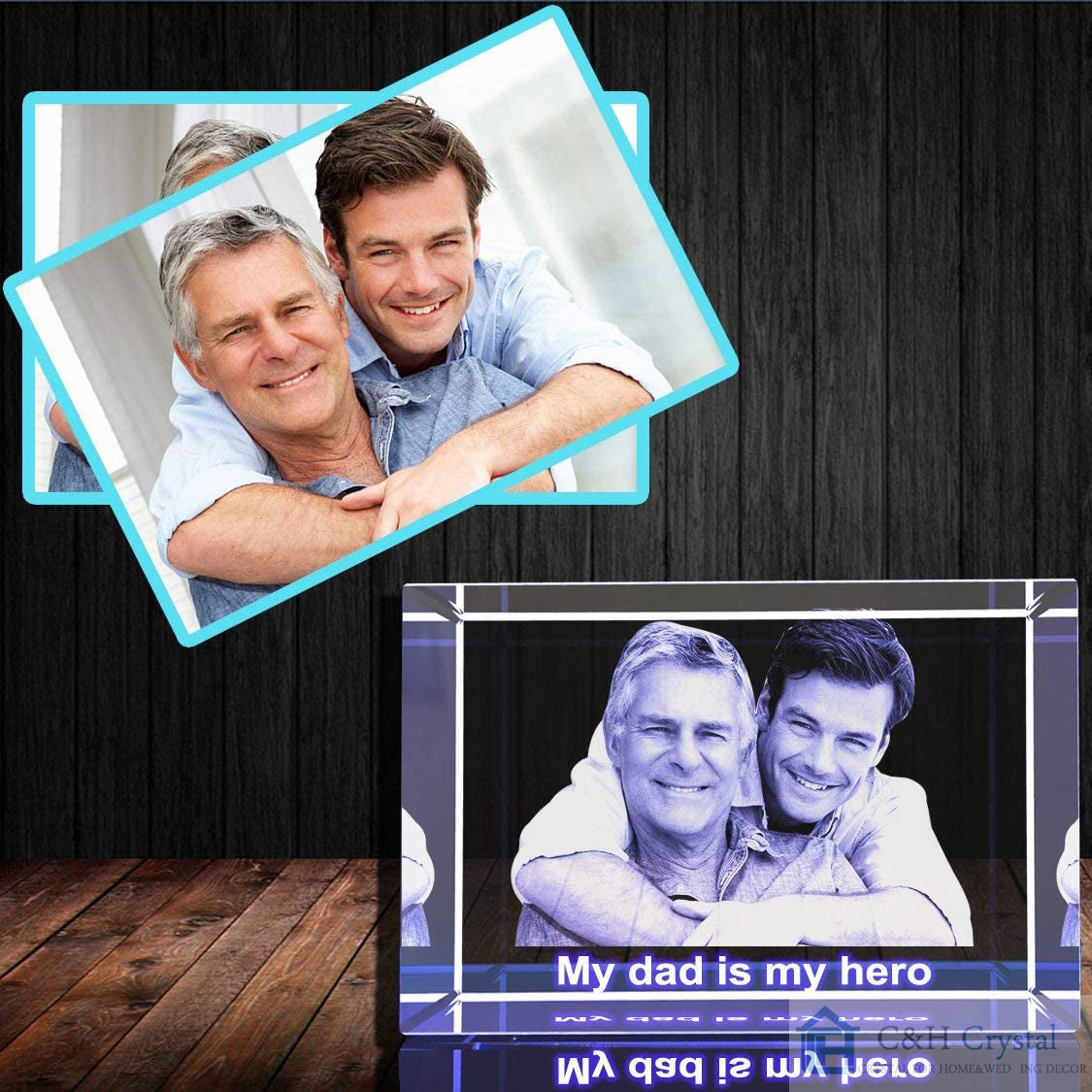 Personalized Custom Cube Crystal Photo Frame