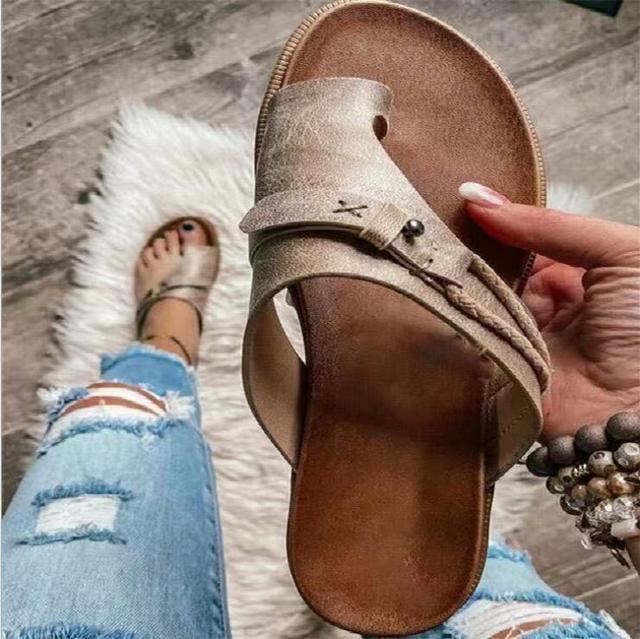 Summer closed toe casual platform slippers