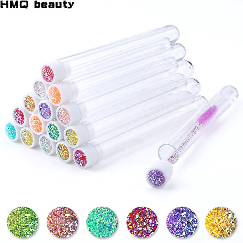 Dust-proof Sparkling Eyebrow Brush Tube Disposable