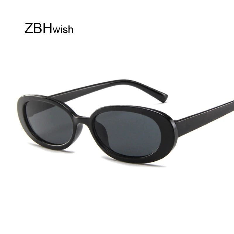 Style Oval Sunglasses Vintage Retro Round Frame