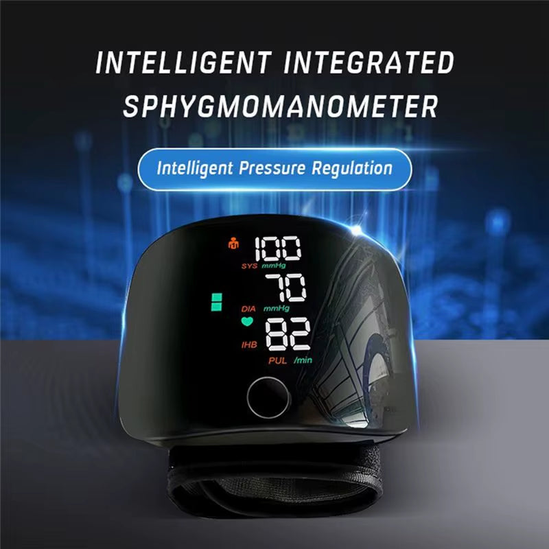 Wrist Sphygmomanometer Rechargeable Blood Pressure Meter