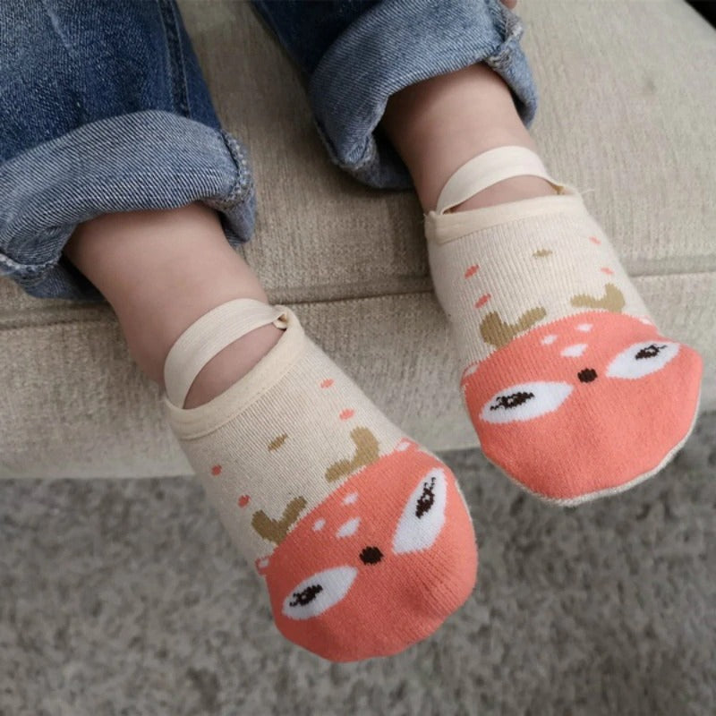Cotton Toddler Floor Socks Animal pattern