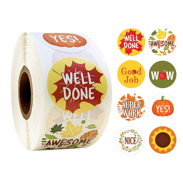Cute Reward Stickers Roll with Word Motivational