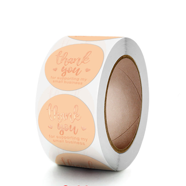 Thank You For Small Business Floral Sticker