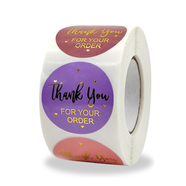 Thank You For Small Business Floral Sticker