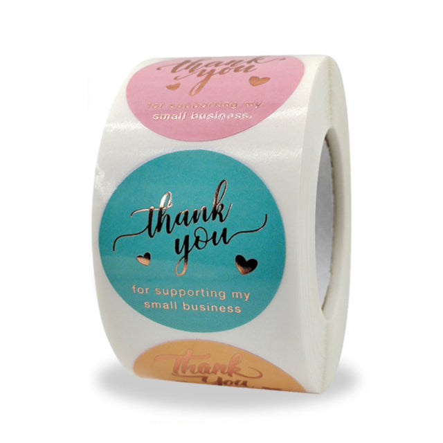 Thank You For Small Business Floral Sticker