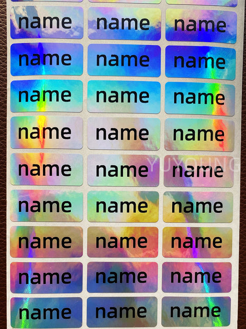 Silver Laser Personalized Tag Stickers