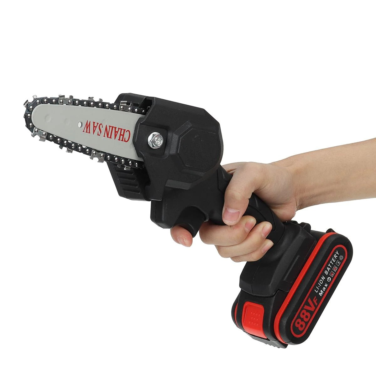 Mini Electric Chain Saw With 2PC Battery Woodworking