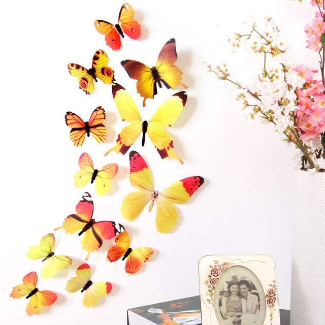 Butterflies Wall Sticker Decals on the wall