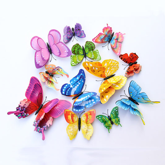 Mixed color Double layer Butterfly 3D Wall Sticker