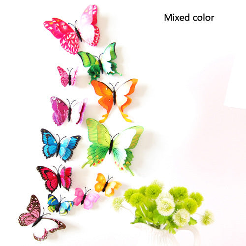 Mixed color Double layer Butterfly 3D Wall Sticker