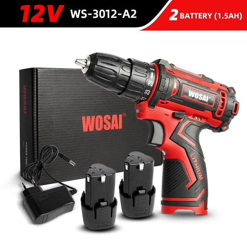 WOSAI 12V 16V 20V Cordless Drill Electric Screwdriver