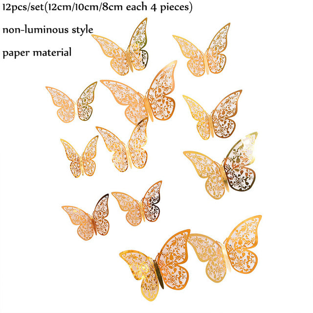 Luminous Butterfly 3D Wall Sticker Colorful