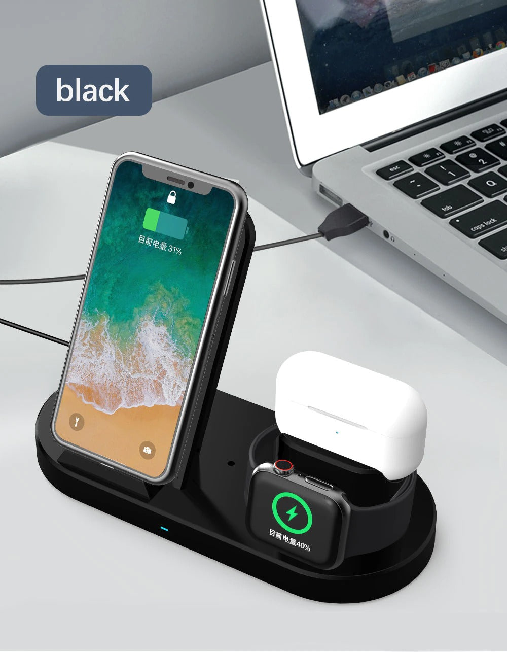 15W Fast Wireless Charger Bracket Chargers Airports