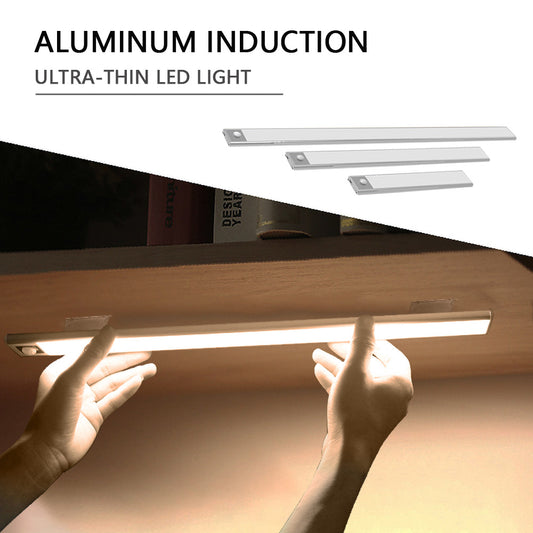 Motion Sensor LED Under Cabinet Light USB Rechargeable Wardrobe