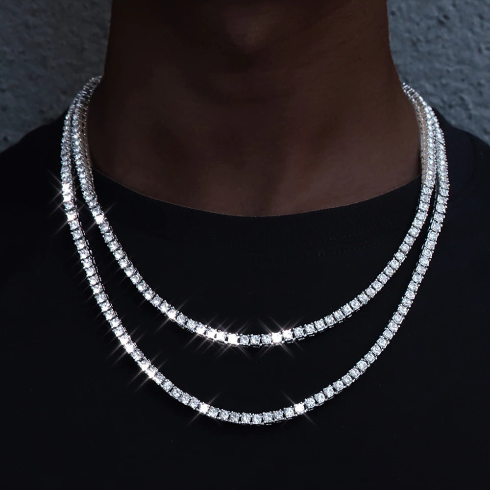 Rhinestone Men's Hip Hop Necklace Necklace Shiny