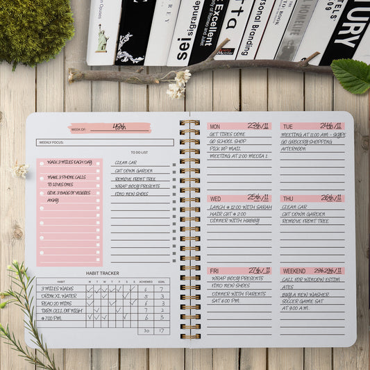 Agenda Notebook Diary Weekly Planner Goal