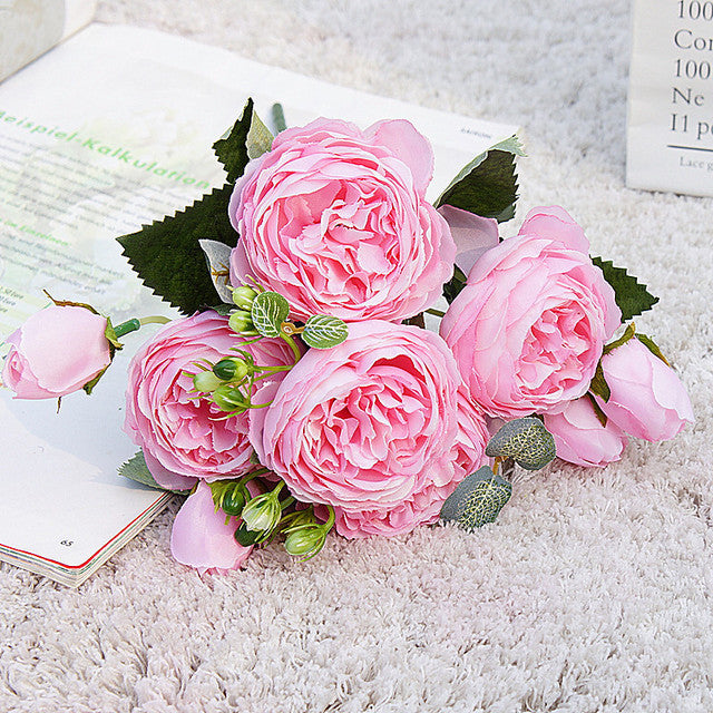 Beautiful Rose Peony Artificial Silk Flowers