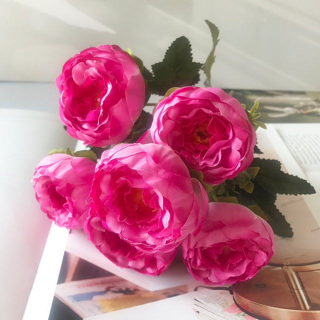 Beautiful Rose Peony Artificial Silk Flowers