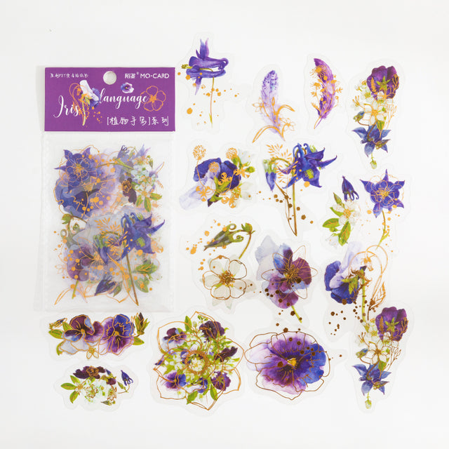 Golden Outline Hand Painting Colorful Flowers