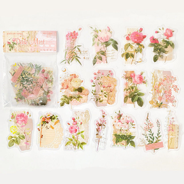 Golden Outline Hand Painting Colorful Flowers