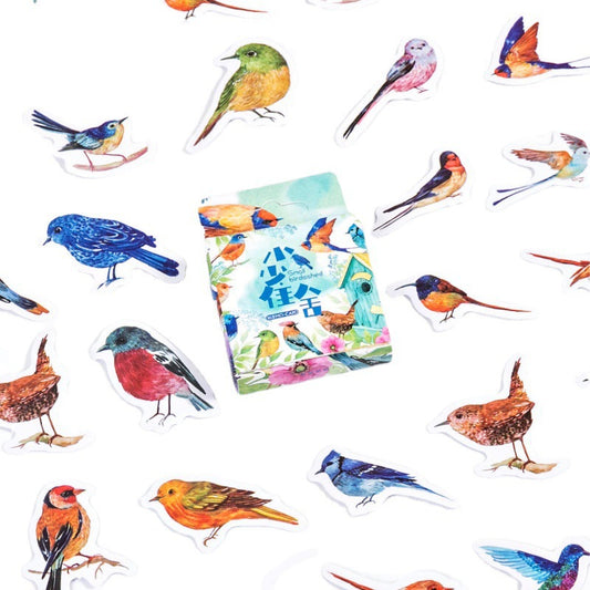 46 Pcs Kawaii Birds Stickers For Kids Scrapbook