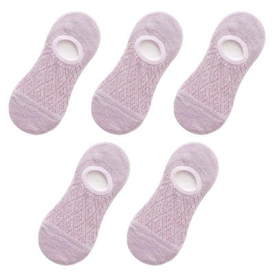 5 Pairs/Set Women Silicone non-slip invisible Socks