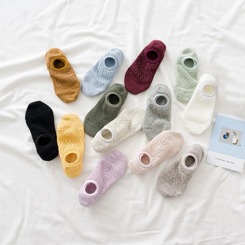 5 Pairs/Set Women Silicone non-slip invisible Socks