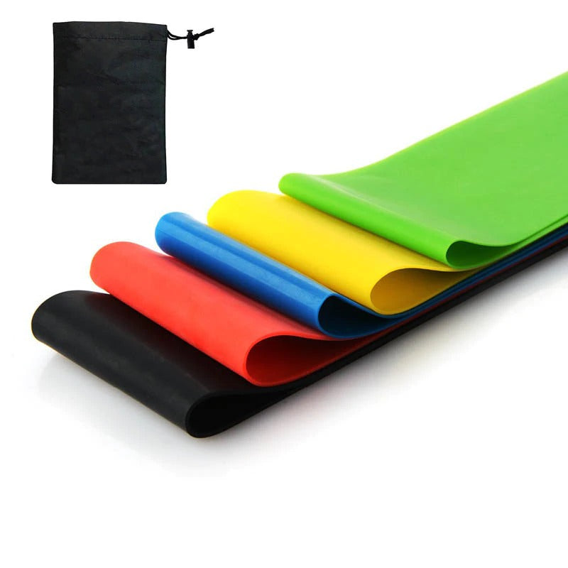 5 pieces Yoga Resistance Bands Stretching Rubber Loop