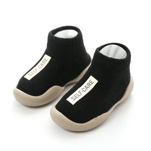 soft rubber sole baby shoe knit booties anti-slip