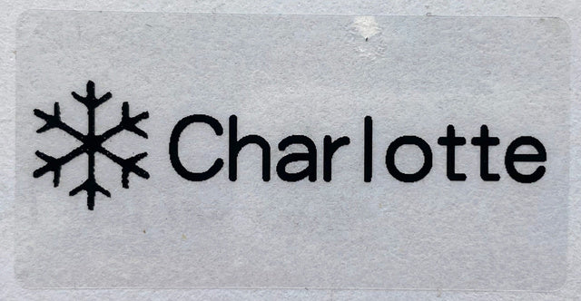 Name Transparent Tag Sticker Customize