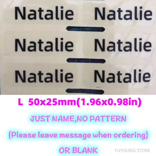 Name Transparent Tag Sticker Customize